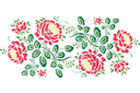 Schablonen für Blumen zeichnen - Muster mit Pfingstrose 44