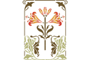 Schablonen für Blumen zeichnen - Große Lilien (Motiv)