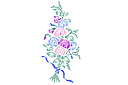 Schablonen für Blumen zeichnen - Kranz aus Wicke