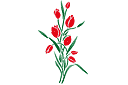 Schablonen für Blumen zeichnen - Blumenstrauß aus Tulpen