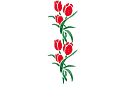 Schablonen für Blumen zeichnen - Tulpen 2