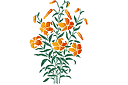 Schablonen für Blumen zeichnen - Blumenstrauß aus Lilien