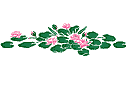 Schablonen für Blumen zeichnen - Busch der Wasserlilien