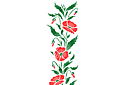 Schablonen für Blumen zeichnen - Bordürenmotiv mit Mohnblumen