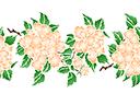 Schablonen für die Bordüren mit Pflanzen - Große Chrysanthemen B