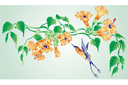 Schablonen für Blumen zeichnen - Tropische Blumen