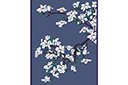 Schablonen für Bäume zeichnen - Magnolienzweig