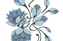 Schablonen für Blumen zeichnen - Viele Lotusblumen