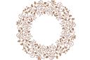 Kreismuster Schablonen - Ring mit kleinen Blätter