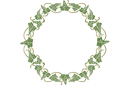Schablonen des Blätter und Gras Design - Kreis aus Efeu