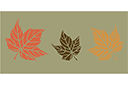 Schablonen des Blätter und Gras Design - Drei Ahornblätter