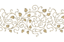 Schablonen für die Bordüren mit verschiedenen Ornamenten - Bordürenmuster aus kleinen Blätter