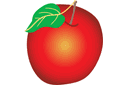 Schablonen für die Frucht Malen - Apfel 4