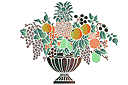 Schablonen für die Frucht Malen - Schale mit Früchte