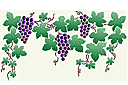 Schablonen für die Bordüren mit Pflanzen - Große Weinrebe 2