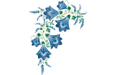 Schablonen für Blumen zeichnen - Ecke mit Glockenblumen 129