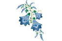 Schablonen für Blumen zeichnen - Motiv mit Glockenblumen 129