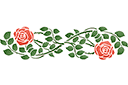 Schablonen für Rosen zeichnen - Rosenmotiv 205