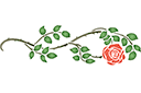Schablonen für Rosen zeichnen - Rosenzweig 205
