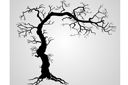Schablonen für Silhouetten zeichnen - Baum im gotischen Stil