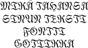 Schablonen mit Ihren Texten - Schrift Gothic (NORM)
