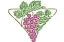 Schablonen für die Frucht Malen - Weinstock in Form einer Schleife