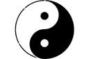 Kreismuster Schablonen - Ying und Yang