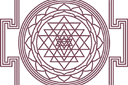 Schablonen Indische Mustern - Shri Yantra