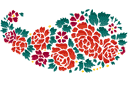 Schablonen Indische Mustern - Blumengurke