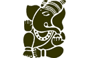 Schablonen Indische Mustern - Ganesha 02