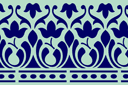 Schablonen für die Wandkanten  in ethnischen Stil - Blaue Spitzen