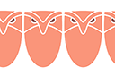 Schablonen im Jugendstil - Düsteren Eulen im Jugendstil