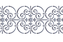 Schablonen im Stil der Renaissance - Spitzengitter - Bordüre