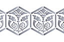 Schablonen für Bordüre im klassischen Stil - Renaissance-Lilien - Bordüre
