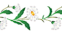Schablonen für Blumen zeichnen - Kamille-Bordüre