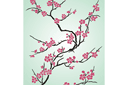 Schablonen mit östlich Motiven - Sakura von Japan