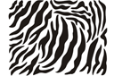 Tiere zeichnen Schablonen - Haut des Zebra