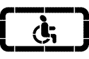 Schablonen mit Zeichen und Logo - Behindertenparkplatz