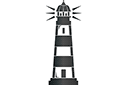 Maritime Schablonen - Leuchtturm am Meer