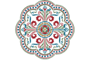 Kreismuster Schablonen - Mittelalterliches Medaillon 1
