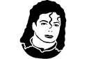 Schablonen mit historischen Motiven - Schwarzweißes Portrait des Michael Jackson