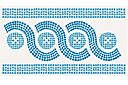 Schablonen für die Bordüren mit verschiedenen Ornamenten - Italienisches Mosaik