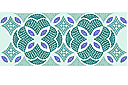 Schablonen für die Bordüren mit verschiedenen Ornamenten - Mosaikfußboden