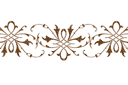 Schablonen für die Bordüren mit verschiedenen Ornamenten - Spitzenartiges Bordürenmotiv 48