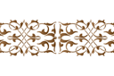 Schablonen für die Bordüren mit verschiedenen Ornamenten - Spitzenartiges Bordürenmotiv 49
