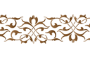 Schablonen für die Bordüren mit verschiedenen Ornamenten - Spitzenartiges Bordürenmotiv 50