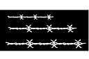 Schablonen von verschiedenen Objekten - Stacheldraht