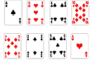 Schablonen von verschiedenen Objekten - Kartenspiel