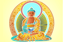 Schablonen mit östlich Motiven - Nepalesisch Buddha