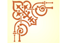 Schablonen für die Ecken - Nepalesisch Muster 1
